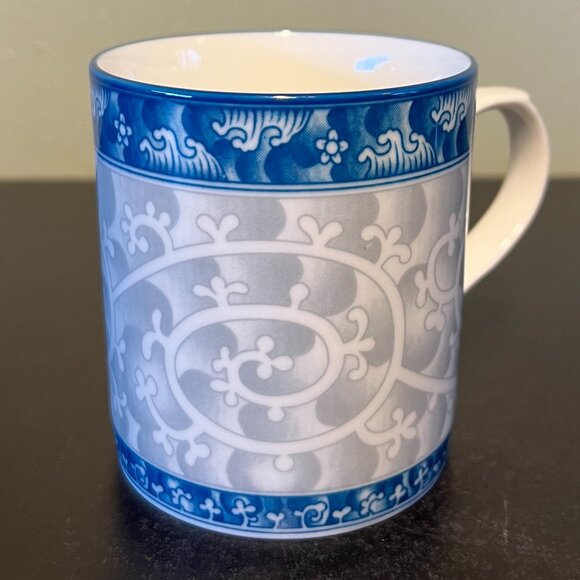 SEOKCHON LOKO Sweet Porcelain Cup / Mug ~ Blue & Gray. Water Aesthetic ~ Korea - Picture 5 of 11